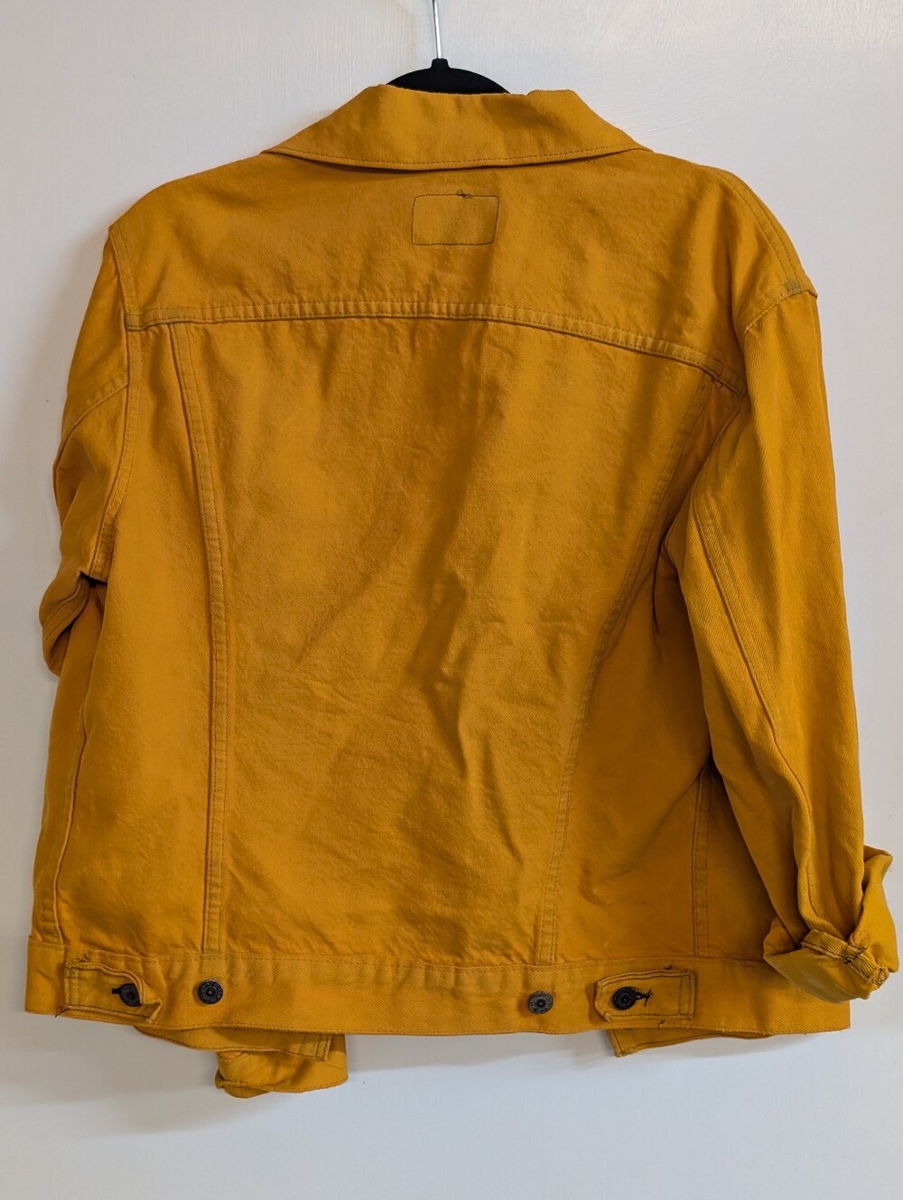 Vintage 70's Levi's Orange Denim Jacket Model 70505 O217 - Picture 9 of 11